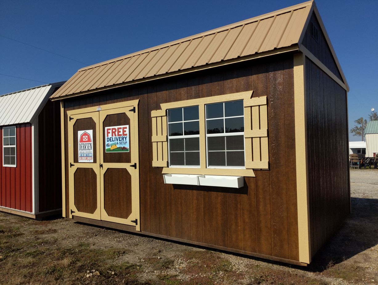 Derksen Portable Buildings 10x16 Cottage Shed Storage Shed Oklahoma