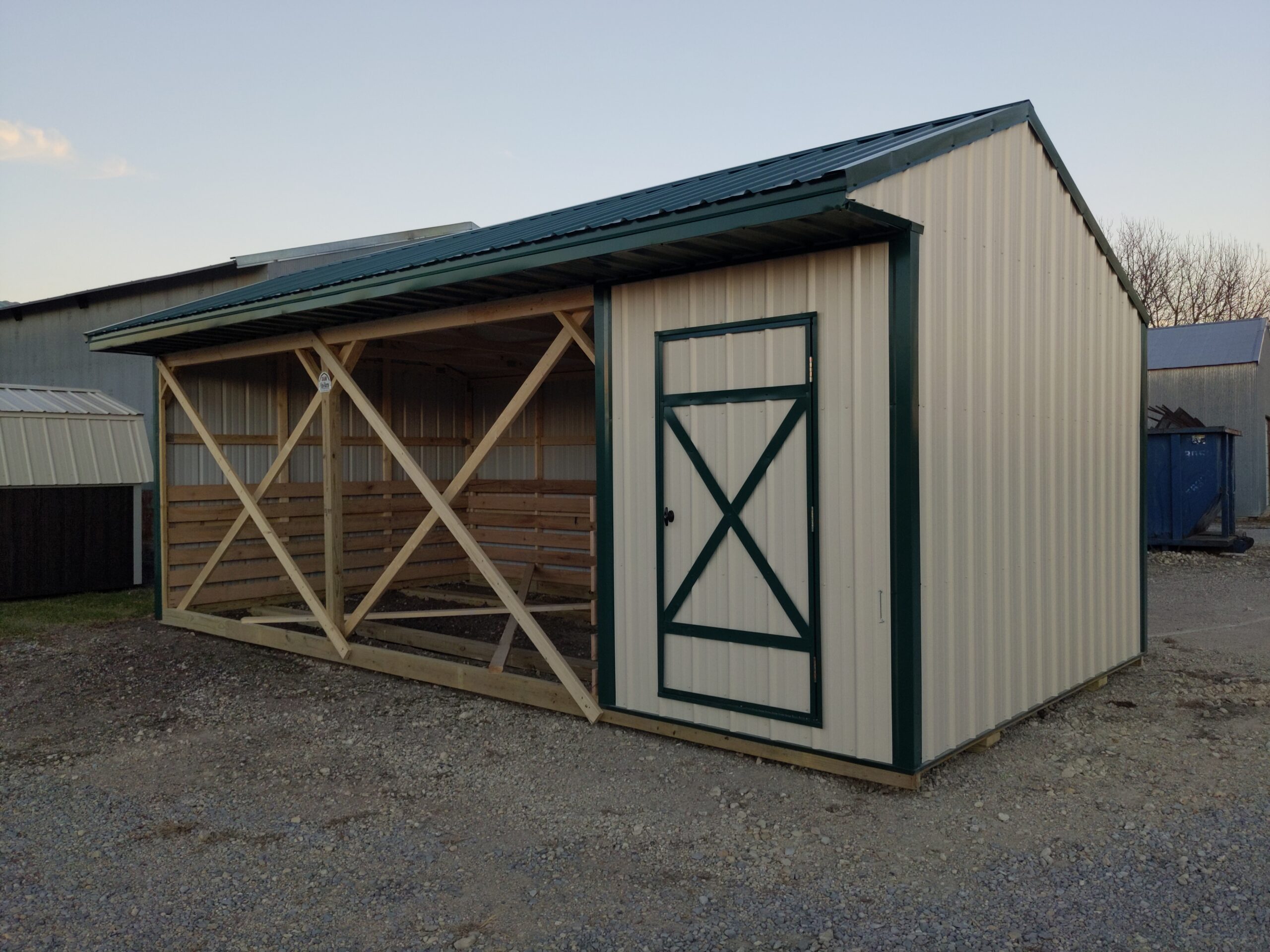 12'x24' Horse Shed Loafing Shed Portable Building Derby Junction City