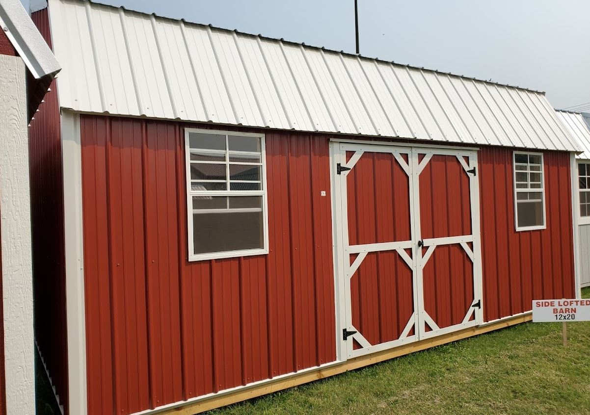 Z-Metal Side Lofted Barn 12x20 Derksen Portable Buildings Storage Shed Kansas