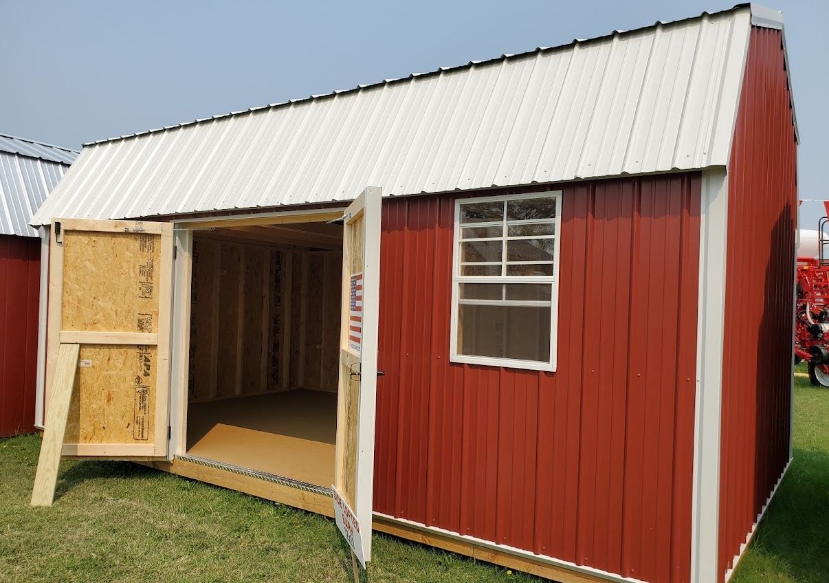 Z-Metal Side Lofted Barn 12x20 Derksen Portable Buildings Storage Shed Kansas City