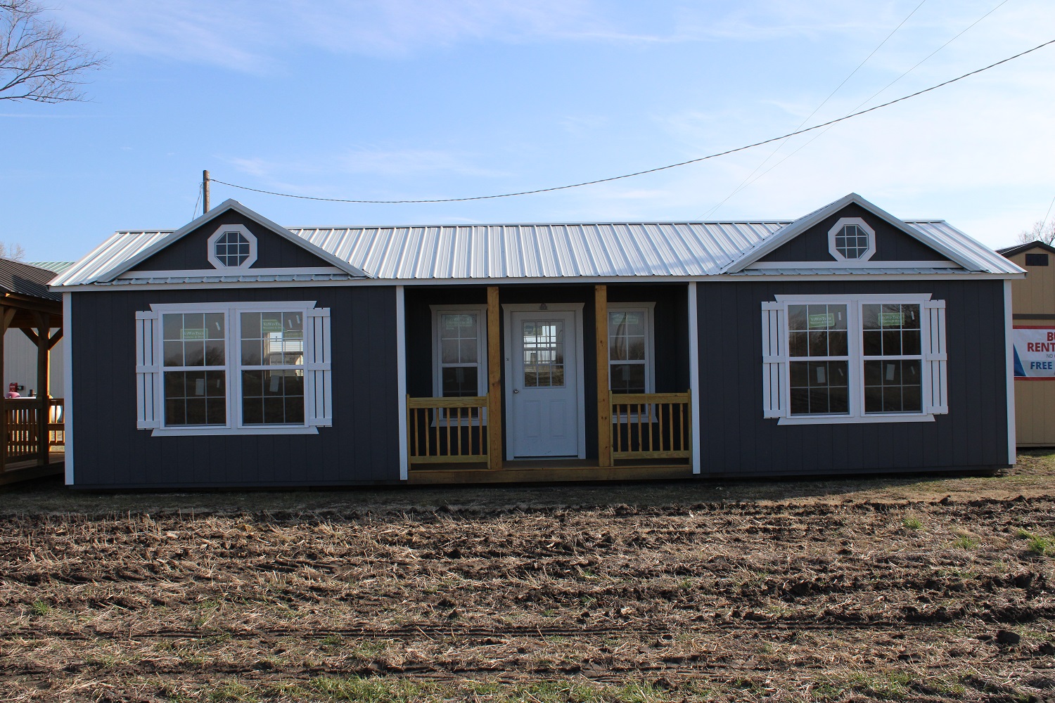 16'x40' Side Cabin with Sunburst Dormers by Derksen Portable Buildings ...